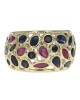 Vior Mixed Cut Ruby and Sapphire Open Cut Ring